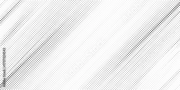 Fototapeta Retro grunge overlay halftone dot pixel pattern backdrop, gradient texture and digital technology background in pop art comic style. Distressed halftone dotted banner frame for social media business.