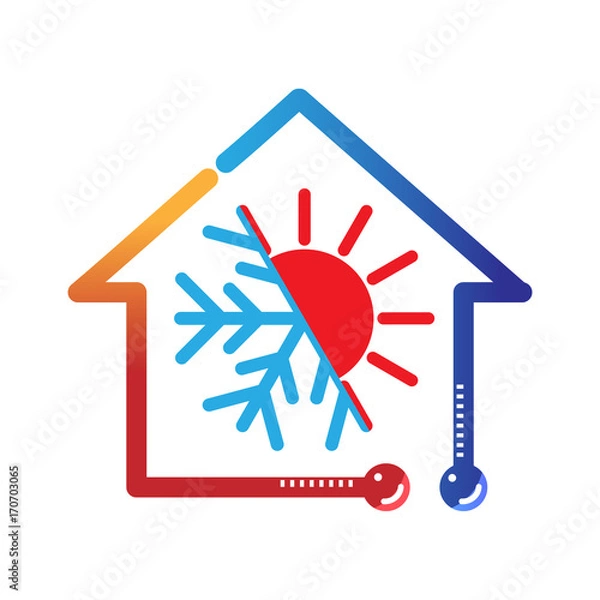 Obraz hot cold logo icon