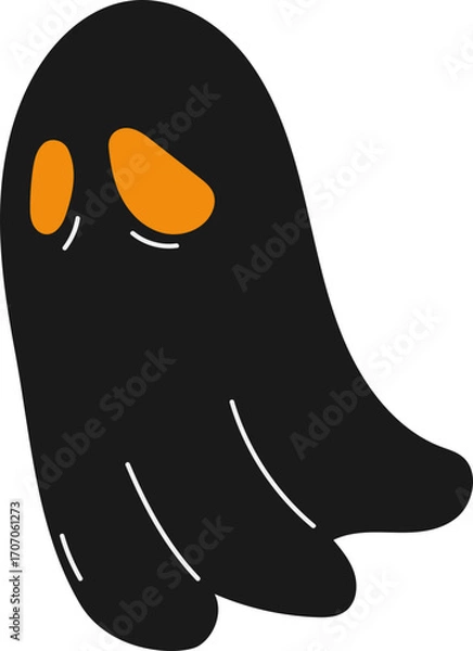 Obraz Cute Halloween Ghost Cartoon Vector Illustration