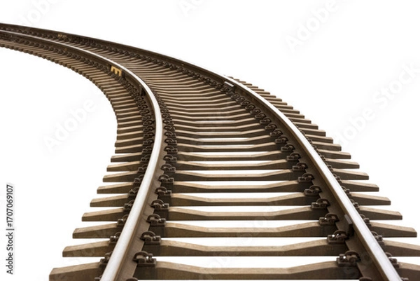 Fototapeta Train Track Isolated on Transparent Background