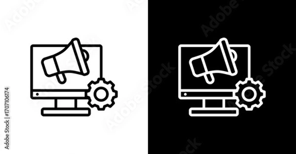 Obraz Marketing Automation Icon Set Multiple Style Collection