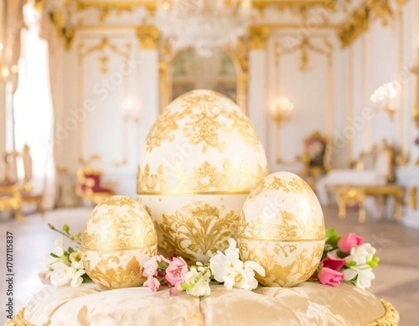 Obraz Ornate Easter eggs in a palace