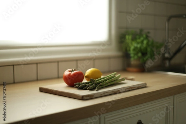 Fototapeta Minimalist Modern Kitchen Sleek Design with Clean Lines