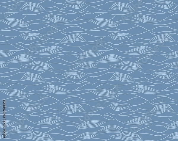Fototapeta Japanese Ocean Wave Line Vector Seamless Pattern