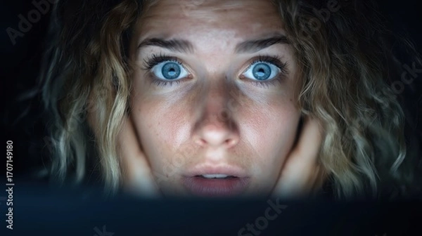 Fototapeta Panic in cybersecurity reflects anxiety over stolen data or exposed privacy, driving frantic efforts to recover control and protection.
