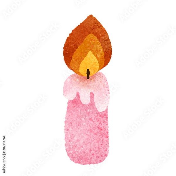 Fototapeta かわいいロウソクの手描きイラスト素材