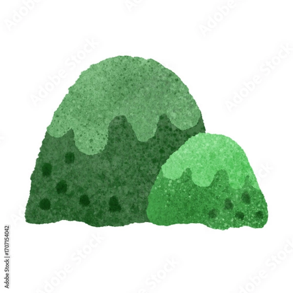 Fototapeta かわいい山の手描きイラスト素材