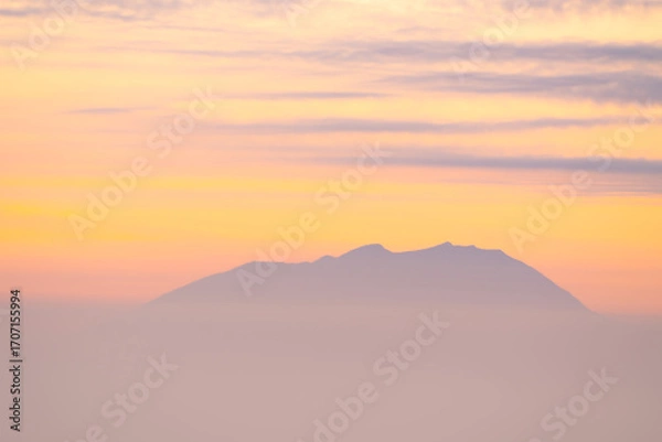 Obraz sunset over mountains