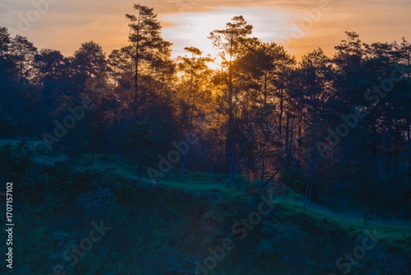 Obraz sunrise over the river