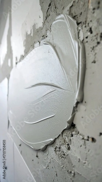 Obraz Fresh plaster applied to wall