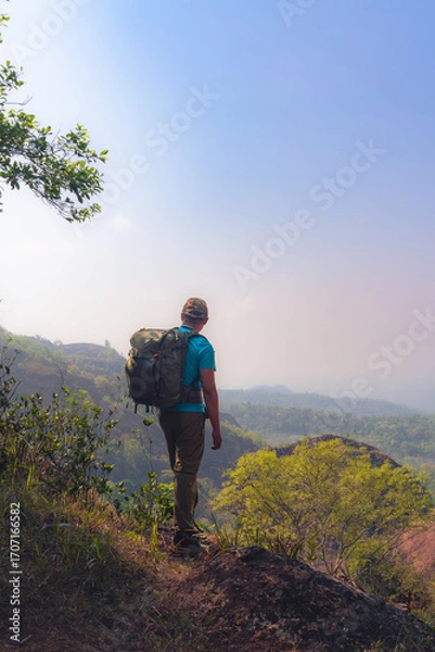 Obraz hiker with backpack