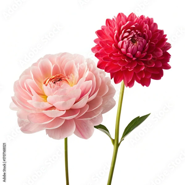 Obraz pink dahlia isolated on white