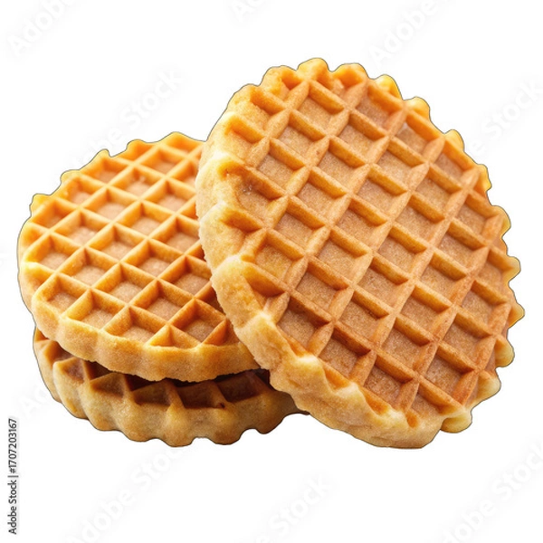 Fototapeta waffles isolated on white
