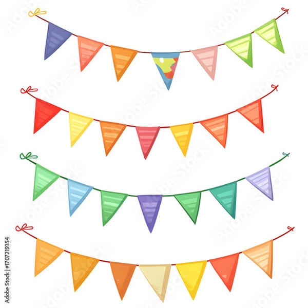 Obraz Colorful Triangle Bunting for Party Celebration