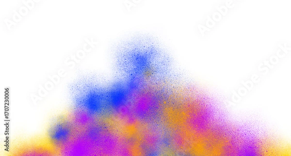 Fototapeta Dynamic Explosion of Bright Colorful Dust Particles