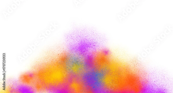 Fototapeta Abstract Festival Dust Cloud with Vibrant Energy on transparent background