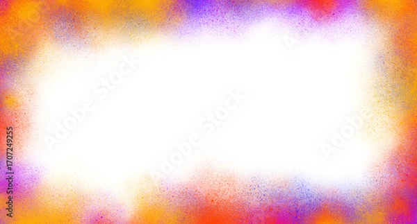 Fototapeta Artistic Color Dust Border with Empty Copy Area