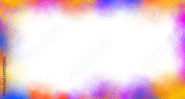 Fototapeta Multicolor Dust Explosion Border for Creative Design