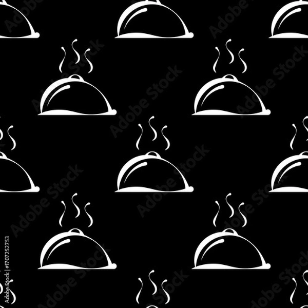 Fototapeta Cloche Icon Seamless Pattern M_2509001