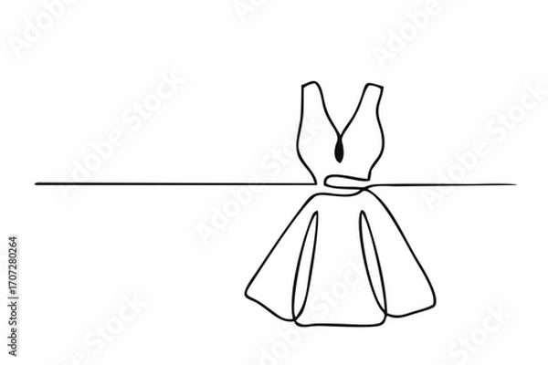 Obraz vector illustration of a black dress