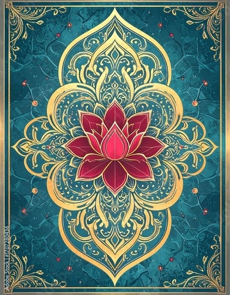 Obraz Ornate lotus design