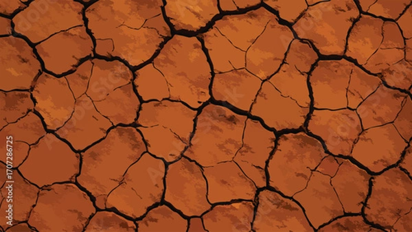 Obraz Cracked dry earth texture background
