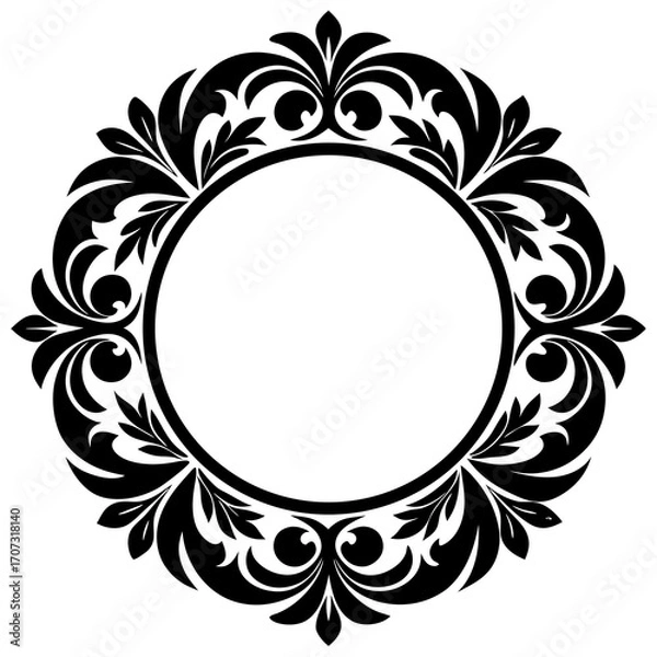 Fototapeta Round Ornamental Decorative Frame Vector
