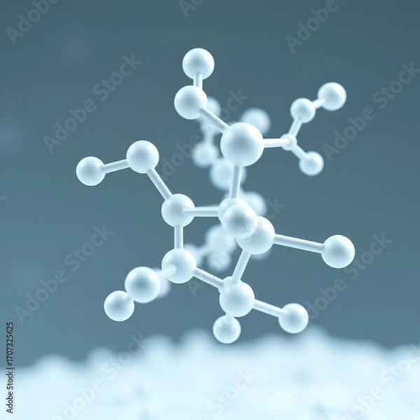 Fototapeta prednisone molecular structure 3d, glucocorticoid, structural chemical formula view from a microscope