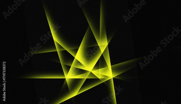 Fototapeta Green shiny rays modern tech background