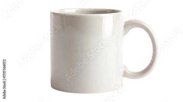 Obraz Blank White Ceramic Mug, isolated on transparent background