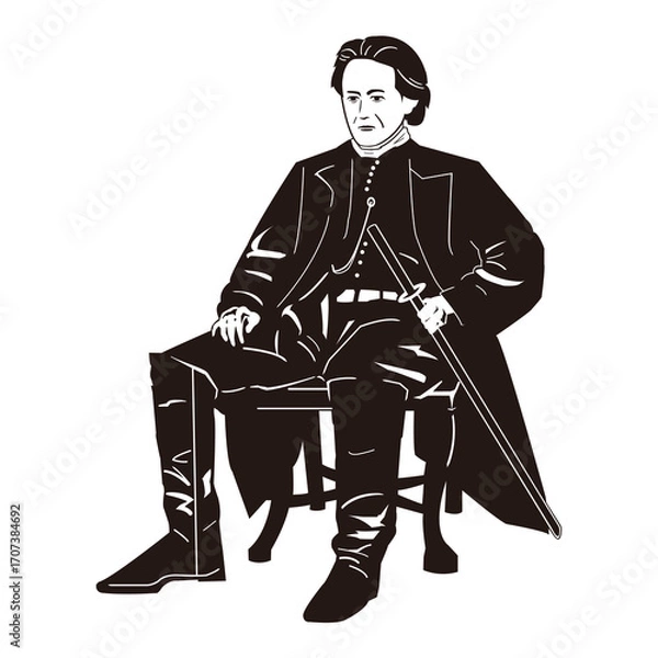 Obraz 土方歳三　昔の偉人