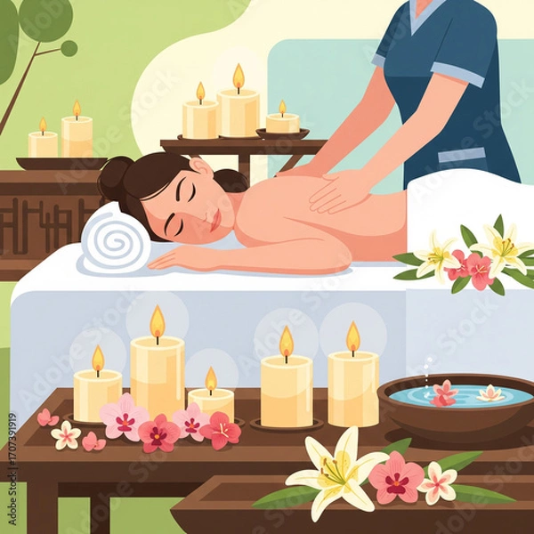 Fototapeta Spa Relaxation Scene