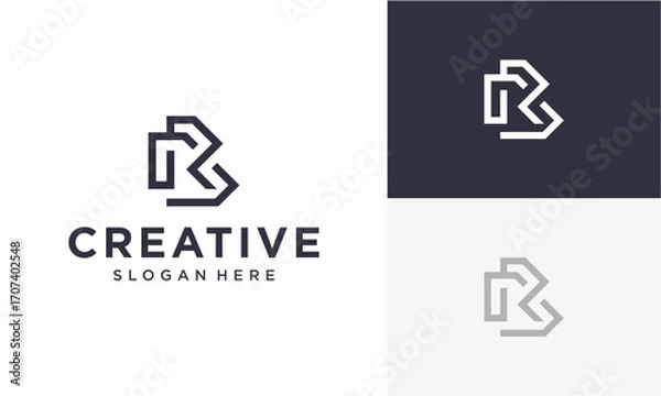 Fototapeta BR initials vector logo