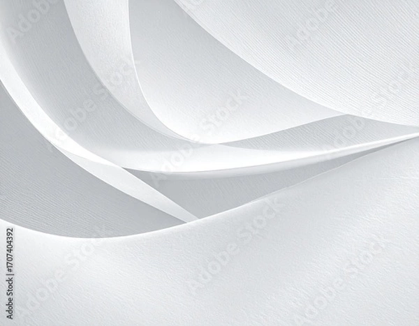 Obraz Abstract, flowing white lines on light gray background