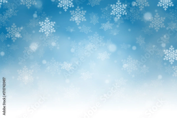 Fototapeta Christmas background blue pattern with copyspace copy space in winter card wallpaper