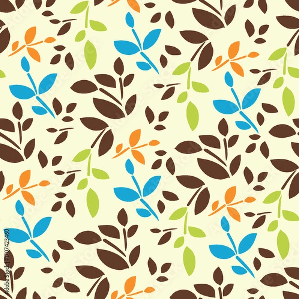 Fototapeta seamless pattern with leaves