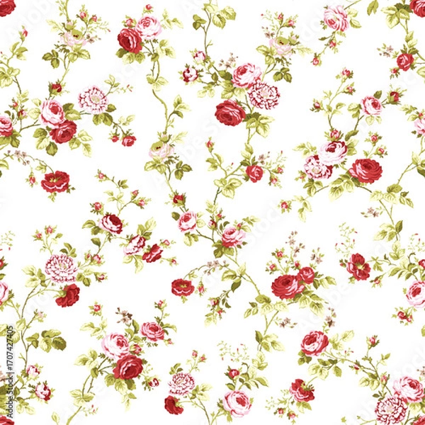 Fototapeta seamless pattern with flowers