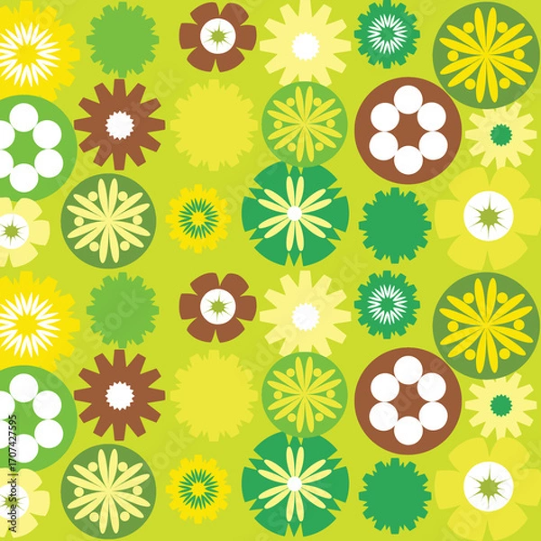 Fototapeta seamless pattern with flowers