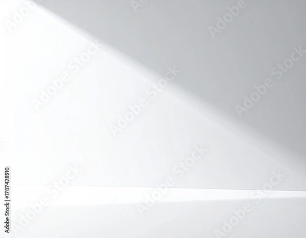 Fototapeta Empty white room with angled light