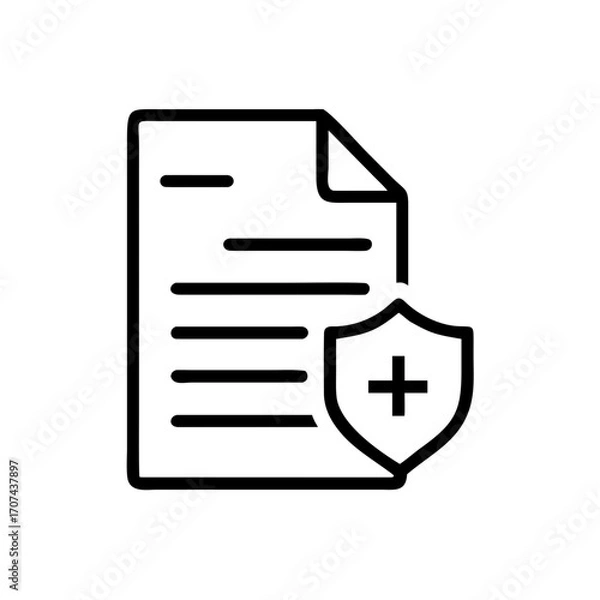 Fototapeta Patient Consultation Insurance Paperwork File Icon For Web And Graphic Design