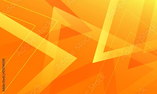 Fototapeta Abstract orange background with triangles. Vector illustration