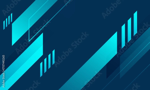 Fototapeta Abstract background with blue stripes. Vector illustration