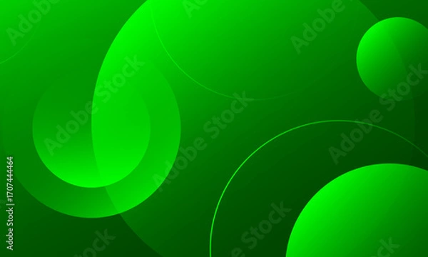 Fototapeta Abstract green background with circles. Vector illustration
