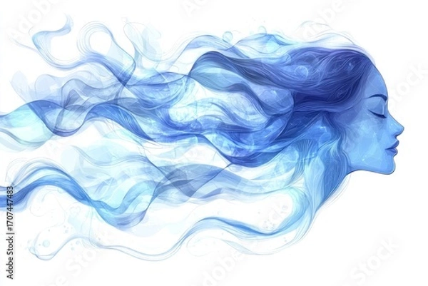 Fototapeta Aquarius Zodiac Sign Isolated On White Background. Horoscope. Aquarius Horoscope Symbol. Astrological Aquarius Design. Aquarius Sign Icon. Detailed Aquarius Zodiac Emblem Isolated. Astrology.