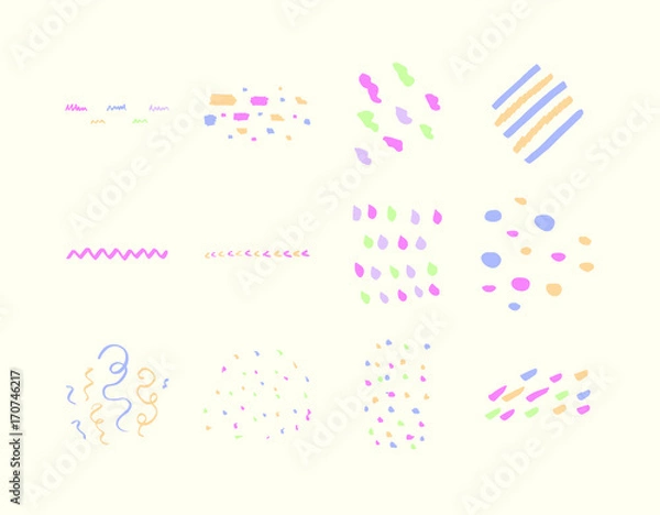 Fototapeta Vector set of birthday decoration / 
Vector set of birthday decoration against white background