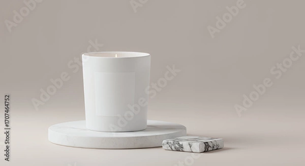 Obraz tiny white mug and text area Mockup