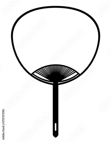 Obraz うちわ　黒