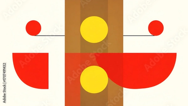 Obraz Dynamic Bauhaus Abstract Background