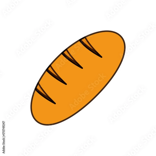 Fototapeta colorful   bread over white background vector illustration
