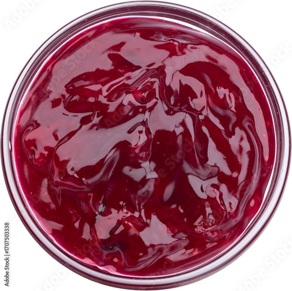 Obraz Berry jam isolated, top view